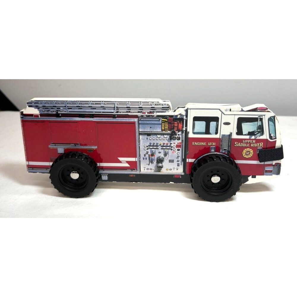 Fire Engine Shaped Wooden Book For Kids